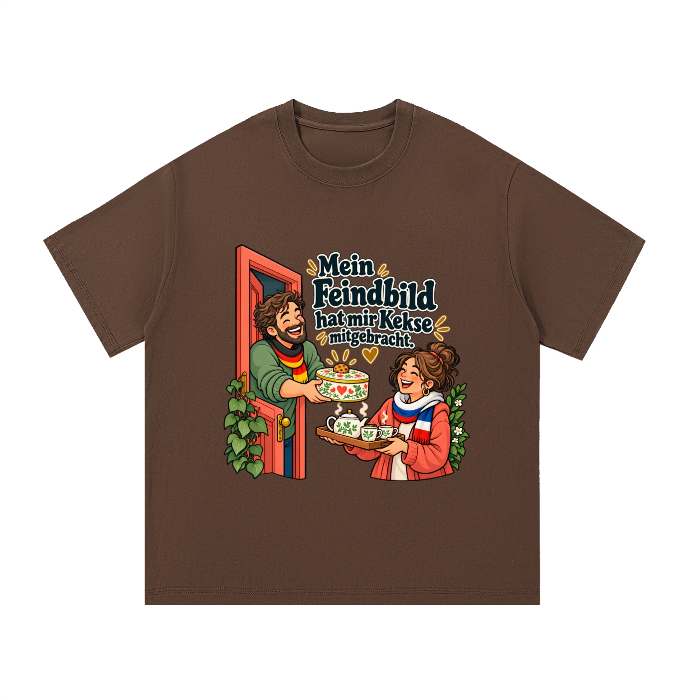 Mein Feindbild hat mir Kekse mitgebracht. (Kekse mitgebracht) – T-Shirt · Motiv 2 – Bild 14